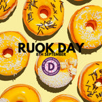 R U OK? DAY Themed donuts from Dr. Dough Donuts. Pre-order now for delivery across Sydney and Melbourne.