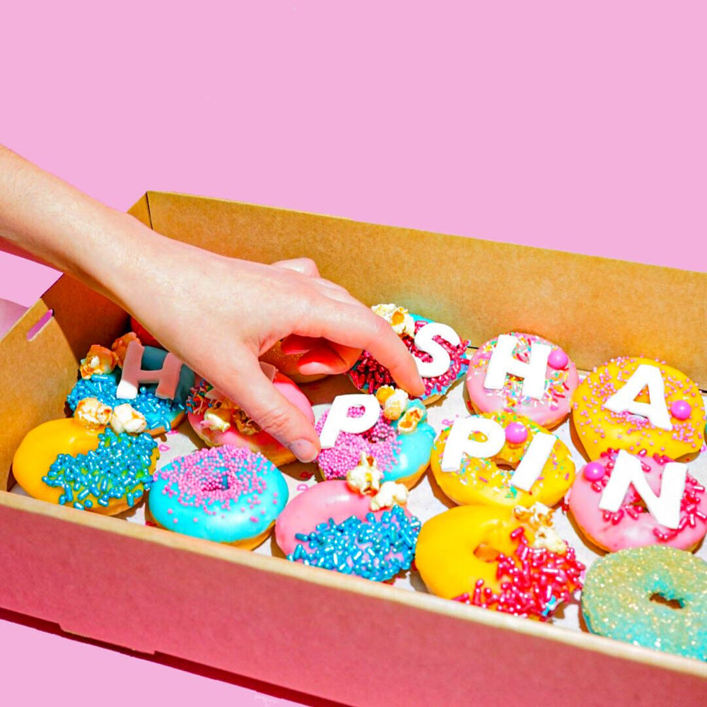 Box of Dr. Dough Donuts - Mini Pastelation with Custom Letters