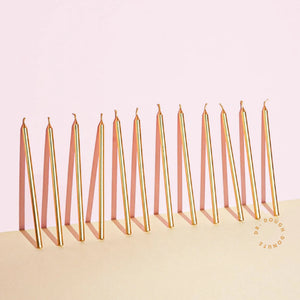 Tall Metallic Birthday Candles