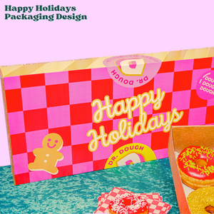 Happy Holidays Mini Donut Box