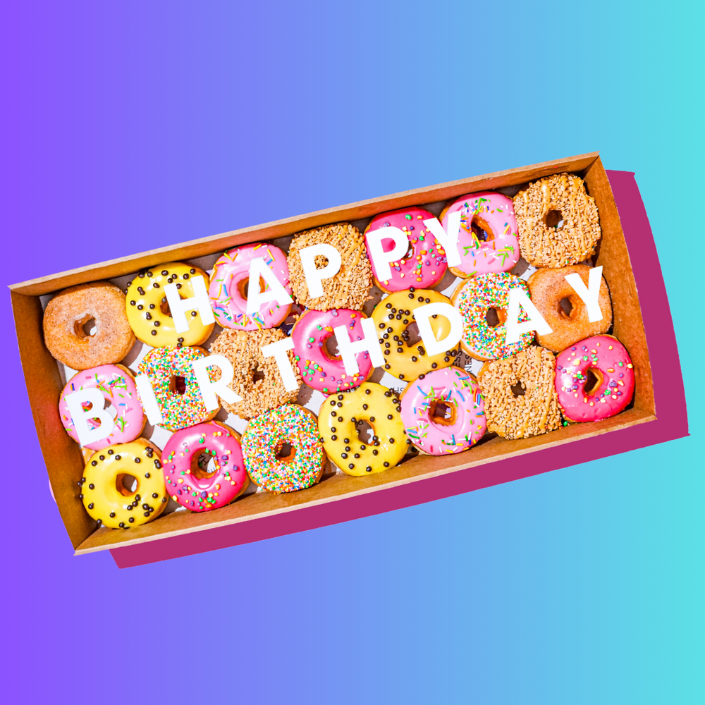 Custom Donuts One Custom Classic Mini Donuts - Delivered Across Sydney 7 Days Birthday ...