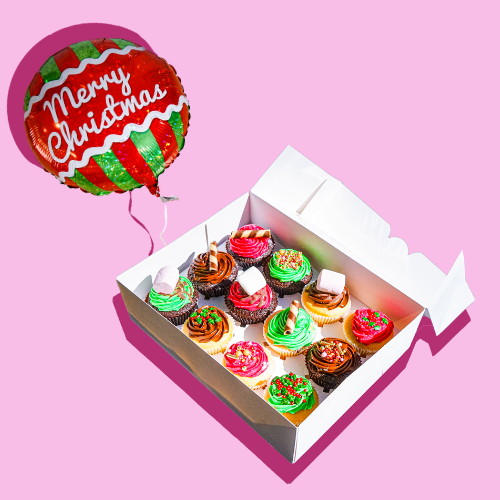 Happy Holidays Cupcakes Gift Box