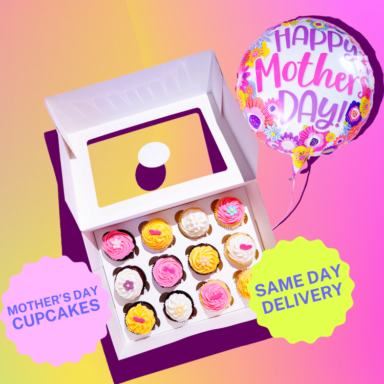 Mother's Day Cupcakes Gift Box - SAME DAY DELIVERY