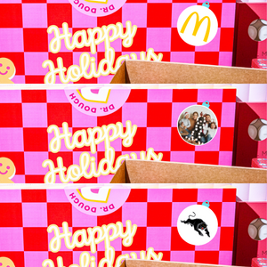 Happy Holidays Personalised Donut Box