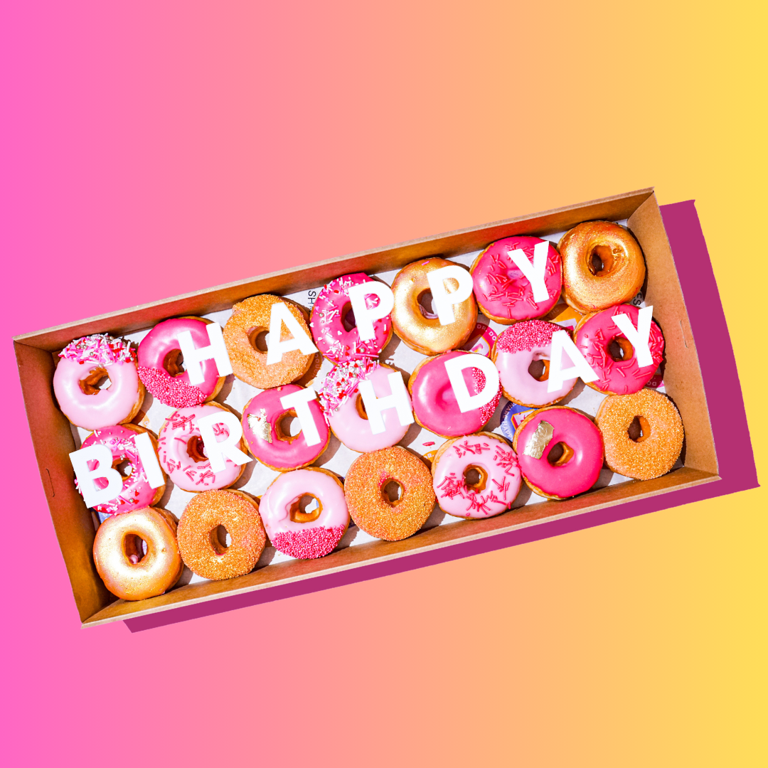 Custom Pink Mini Donuts - Delivered Across Sydney Including Same Day ...