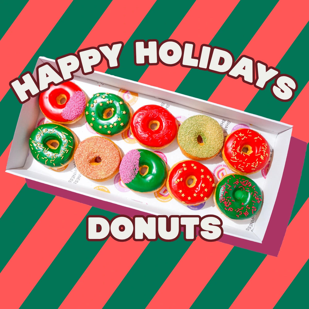 Happy Holidays Donut Box
