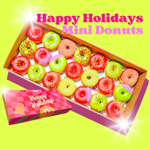 Happy Holidays Mini Donut Box