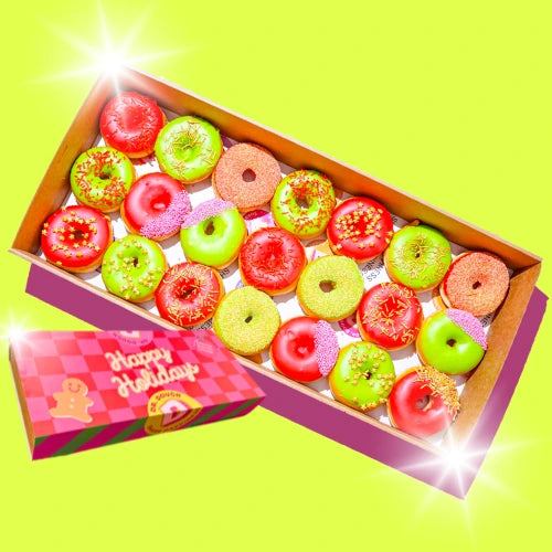 Happy Holidays Mini Donut Box