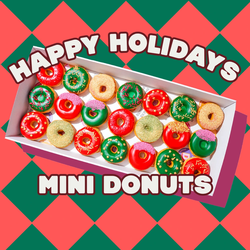Happy Holidays Mini Donut Box