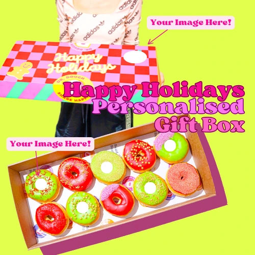 Happy Holidays Personalised Donut Box