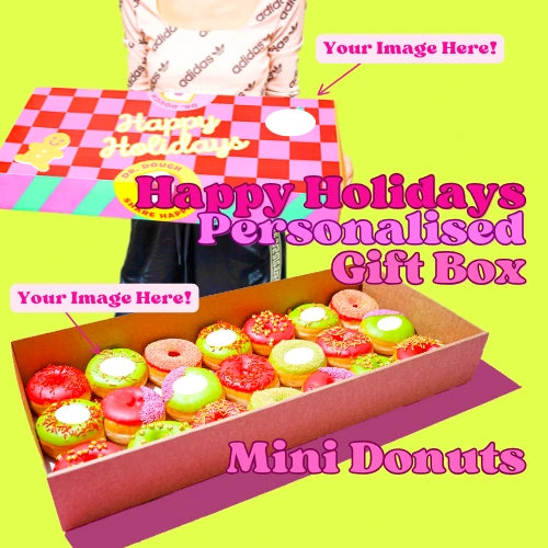 Happy Holidays Personalised Mini Donut Box