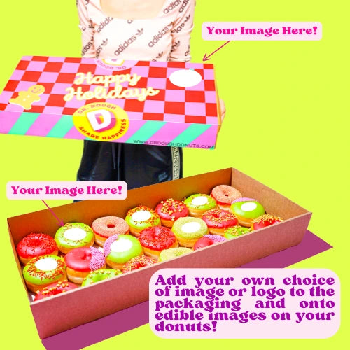 Happy Holidays Personalised Mini Donut Box