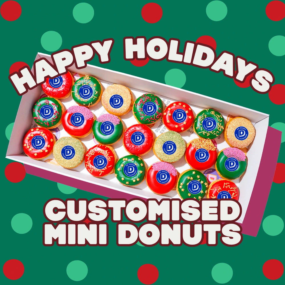 Happy Holidays Customised Mini Donut Box