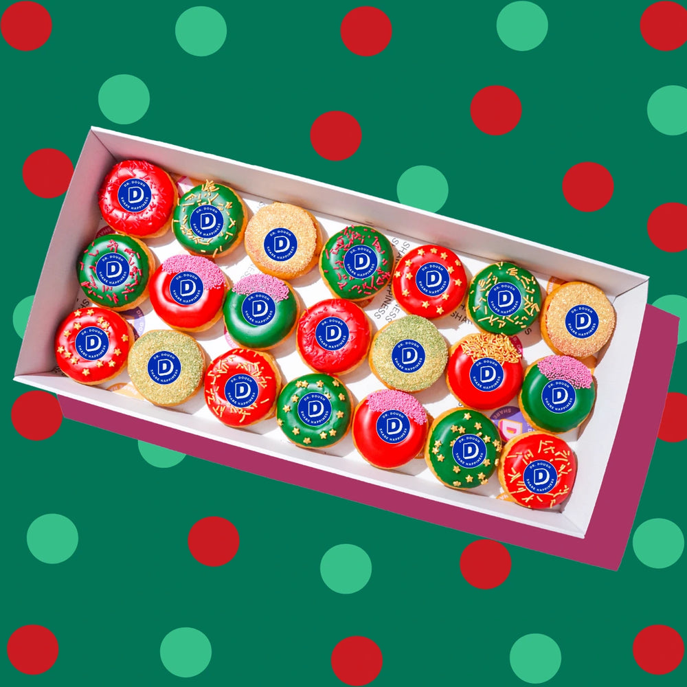 Happy Holidays Customised Mini Donut Box