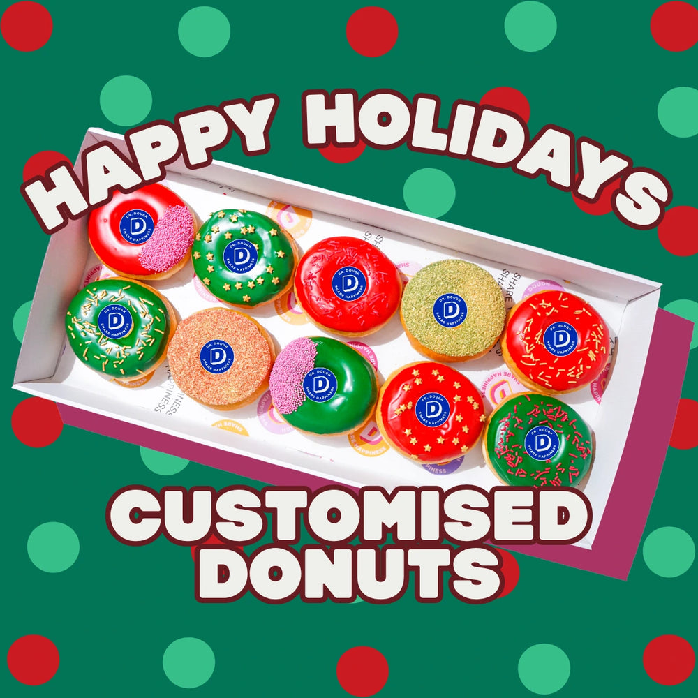 Happy Holidays Personalised Donut Box