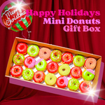 Happy Holidays Mini Donuts Gift Box