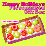 Happy Holidays Personalised Donut Box