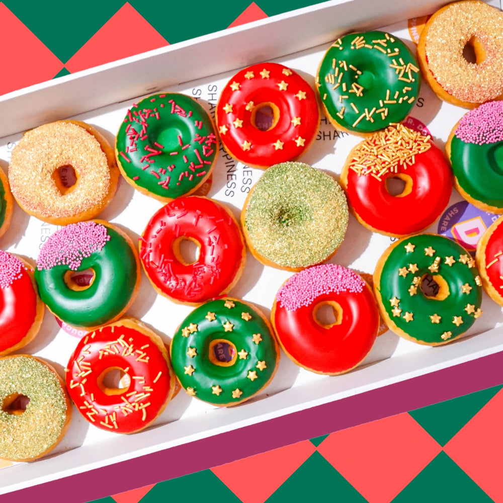 Happy Holidays Mini Donut Box