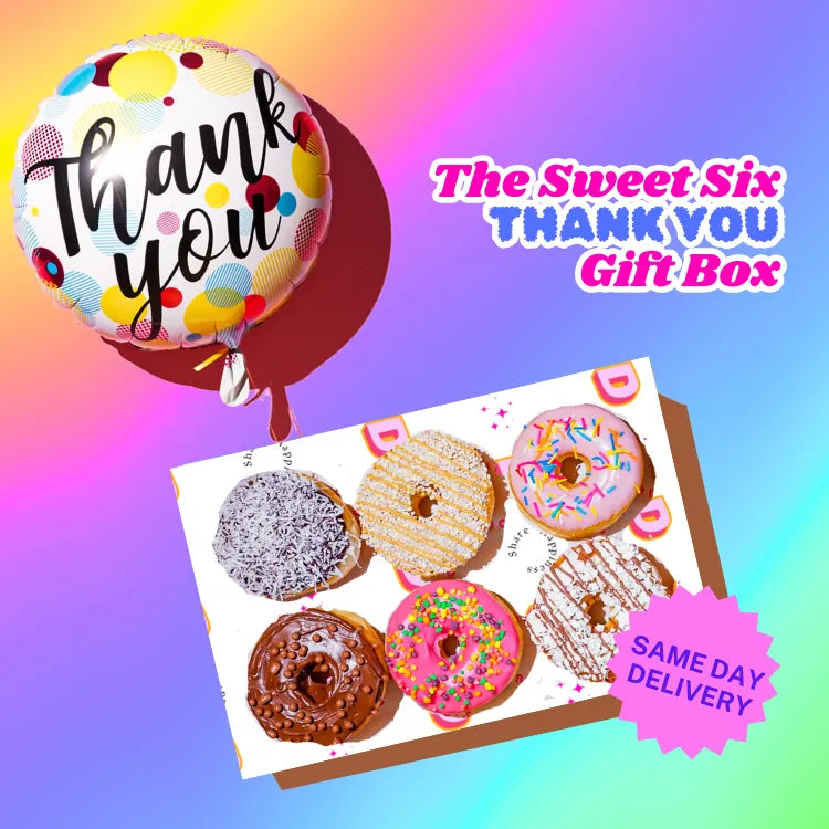 The Sweet Six Thank You Donut Gift Box Sydney Fresh Donuts