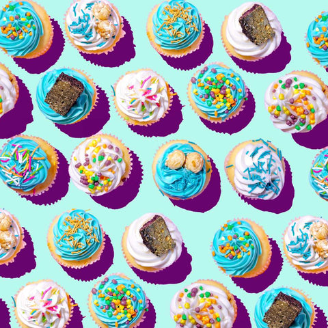 Blissful Blue Dough-Luxe Cupcakes - SAME DAY DELIVERY